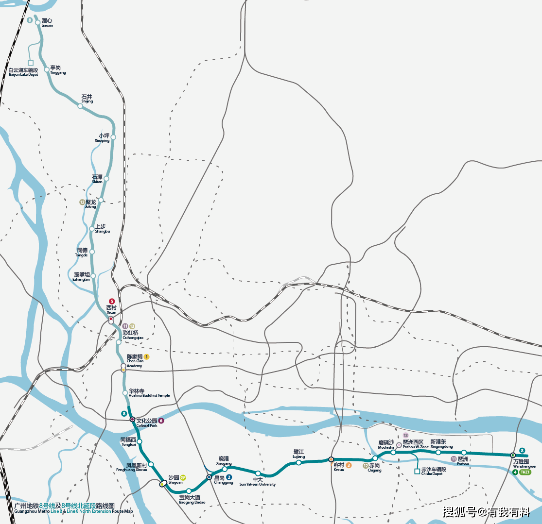 广州地铁8号线地图图片