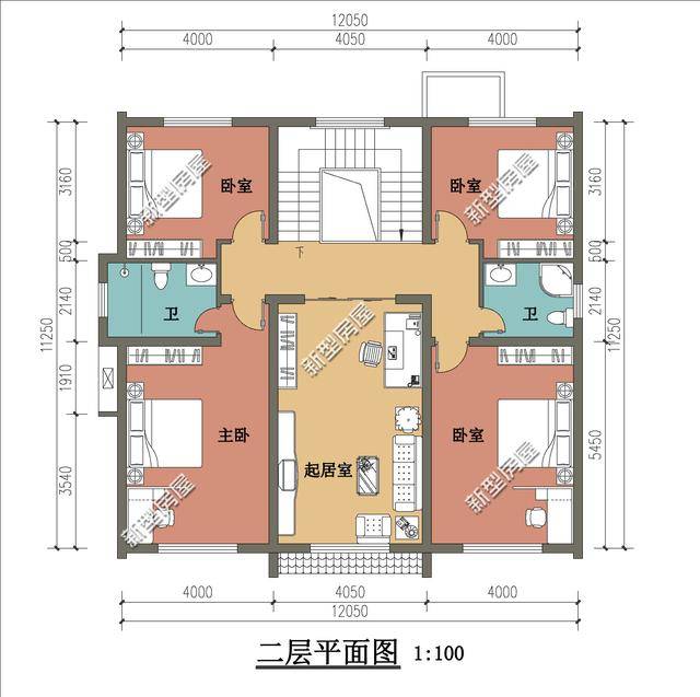 农村自建房宅基地宽12米进深12米怎么设计好
