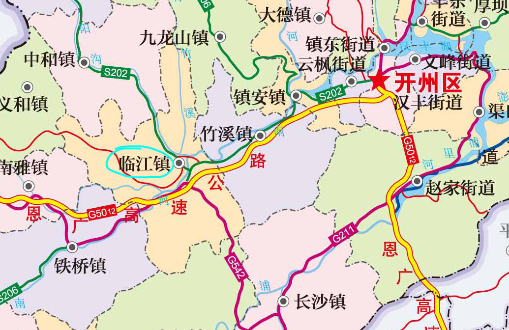 重庆市开县地图图片