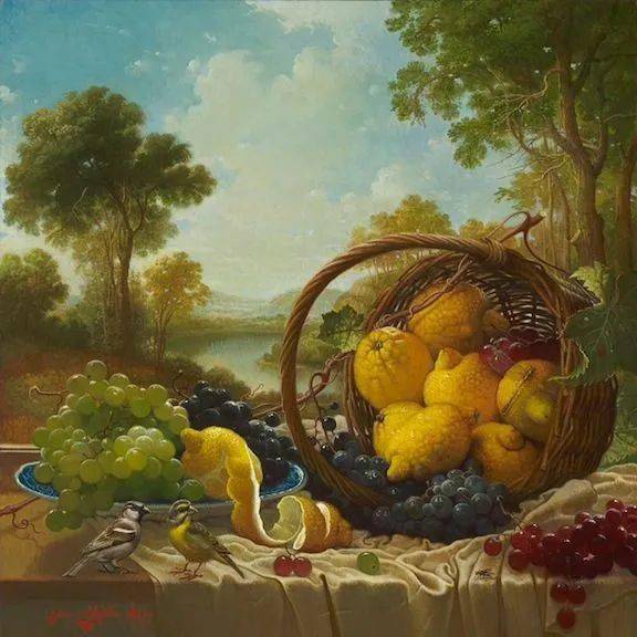 乌克兰女画家yanamovchan新现实主义风格花鸟油画欣赏