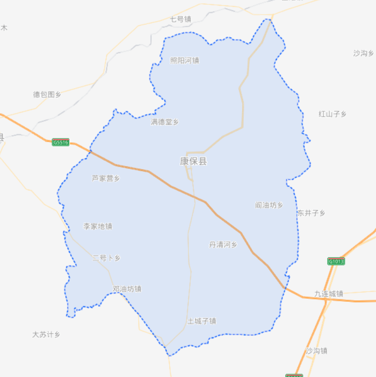 张家口市康保地图全景图片