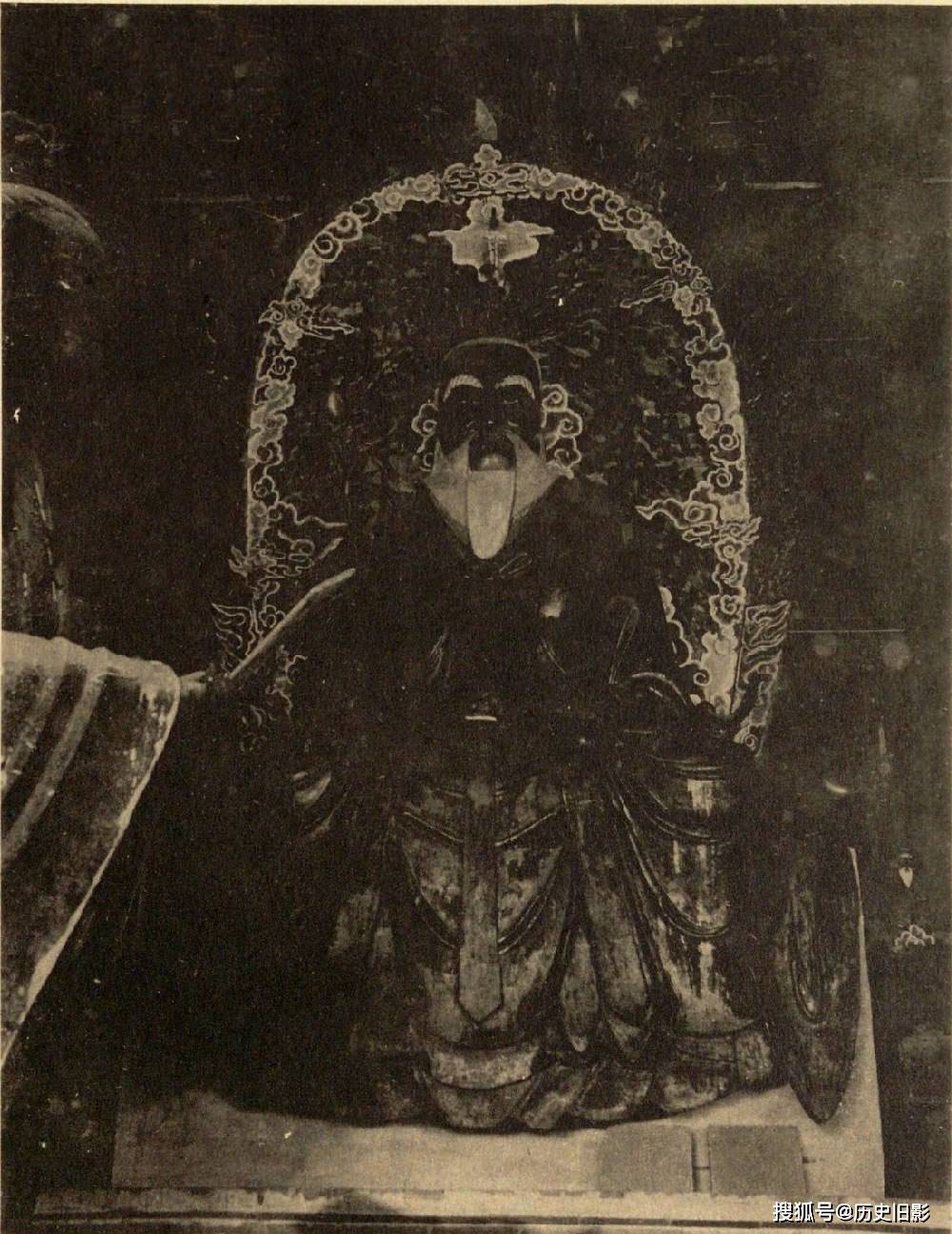 1906年茅山道观老照片乾元观内陶弘景种植的木莲