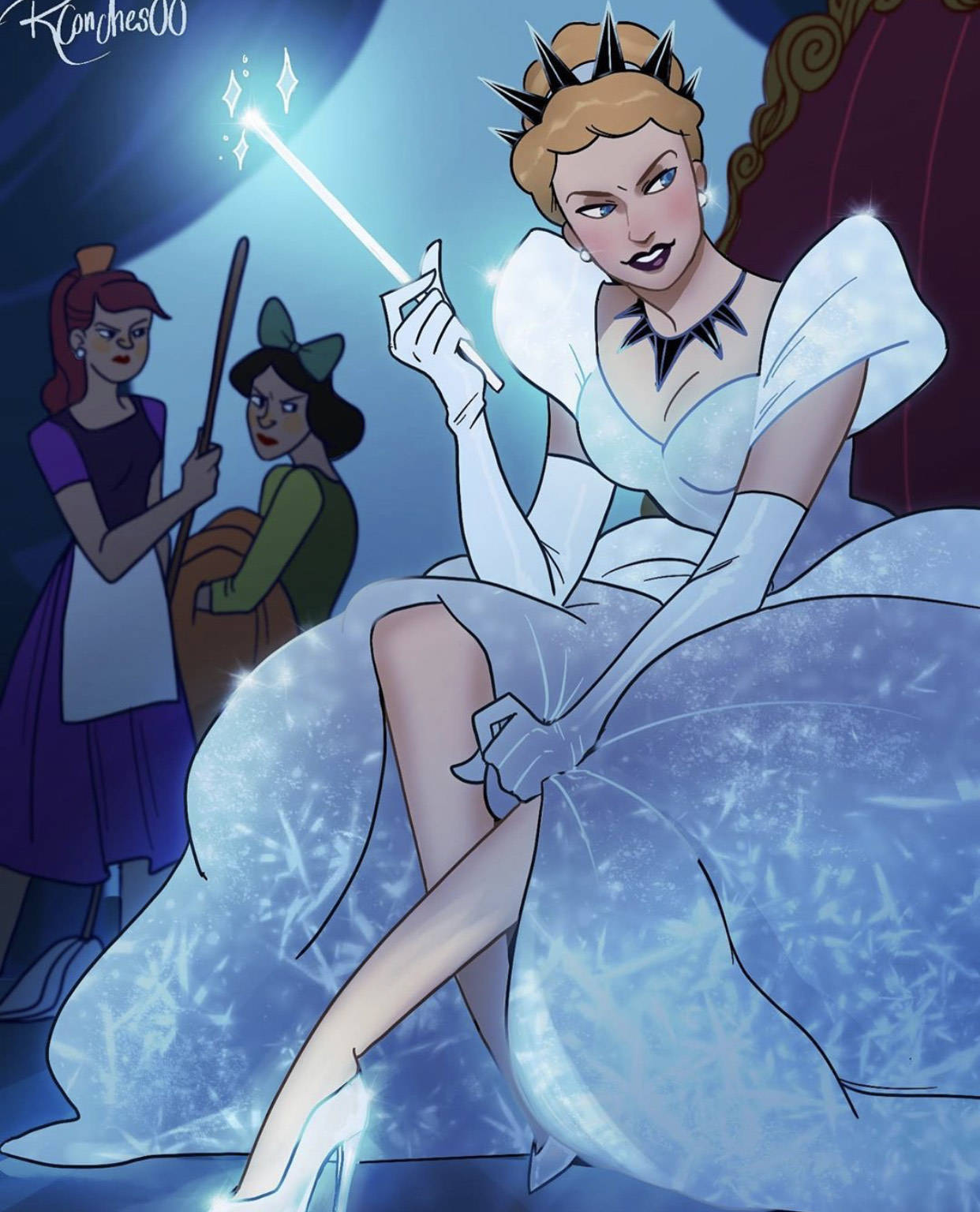 "反派"迪士尼公主:灰姑娘翻身当恶妹,小美人鱼开启猎杀模式_手机搜狐