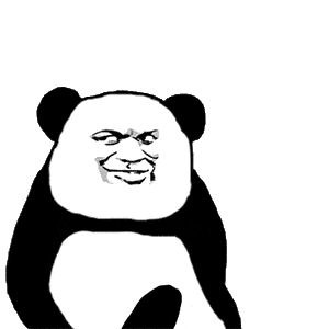 空白熊猫头素材表情包图片
