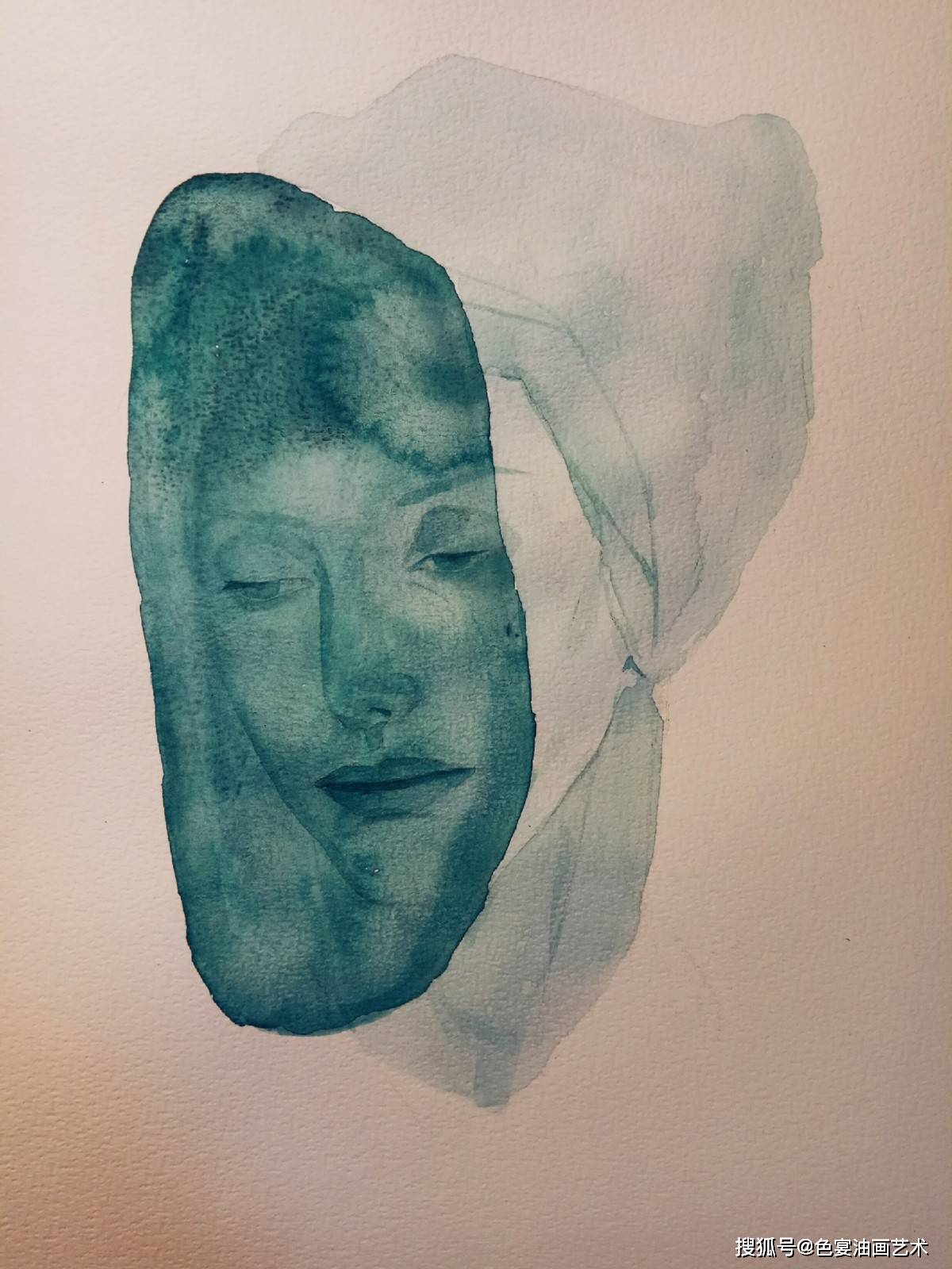 katherine reznichenko喷溅水彩画作品欣赏