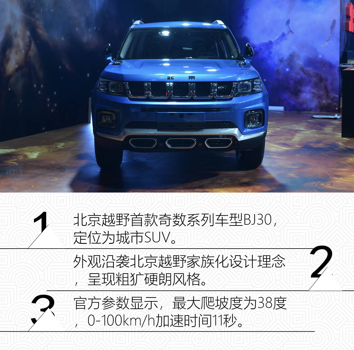风格依旧硬朗 北京车展实拍解析北京bj30_越野