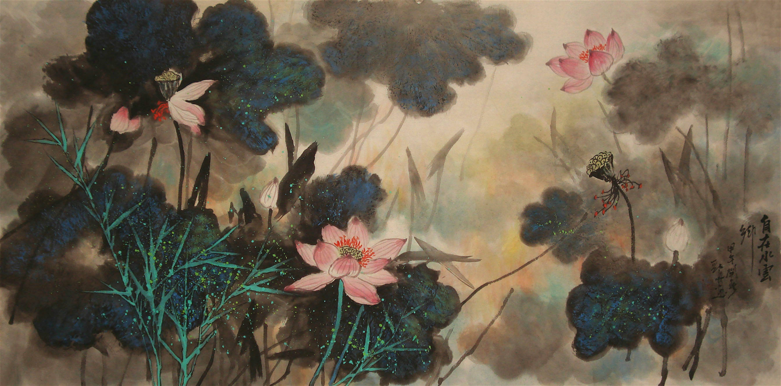 莲之气韵 墨之禅意 ——走进叶成舟的荷花系列作品_画面