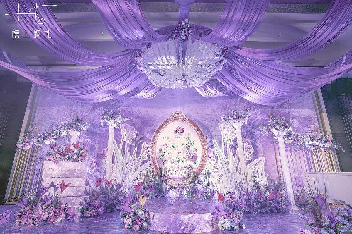 谁说紫色系婚礼就是又土又俗看看仙气满满的紫色欧式婚礼是如何策划的