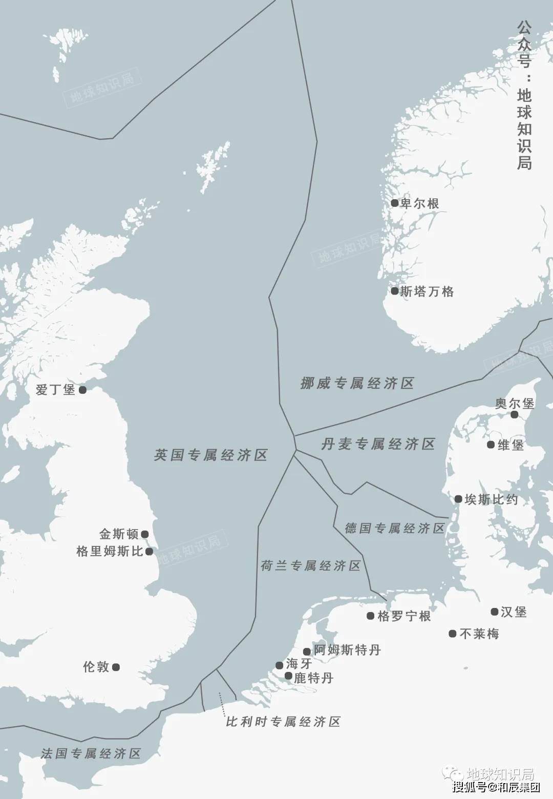英国北海地图图片