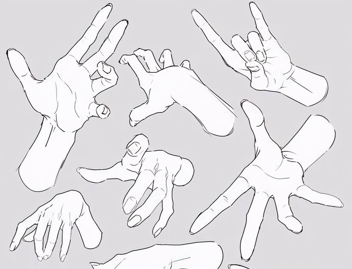 教你如何画出骨感的手指!