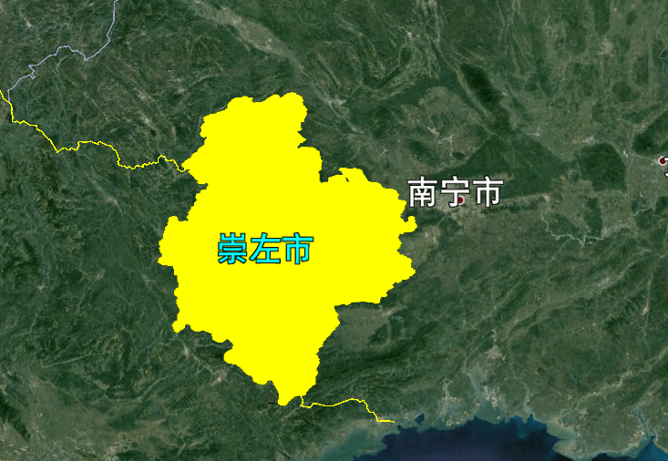崇左市位置地图图片