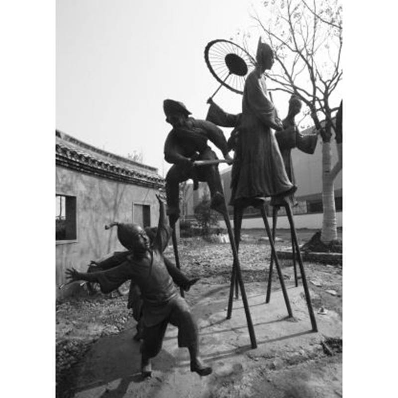 传承经典 民俗文化景观-"踩高跷"