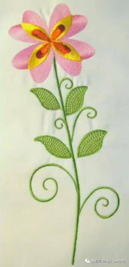 刺绣作品45个不同类型风格的花卉刺绣图案