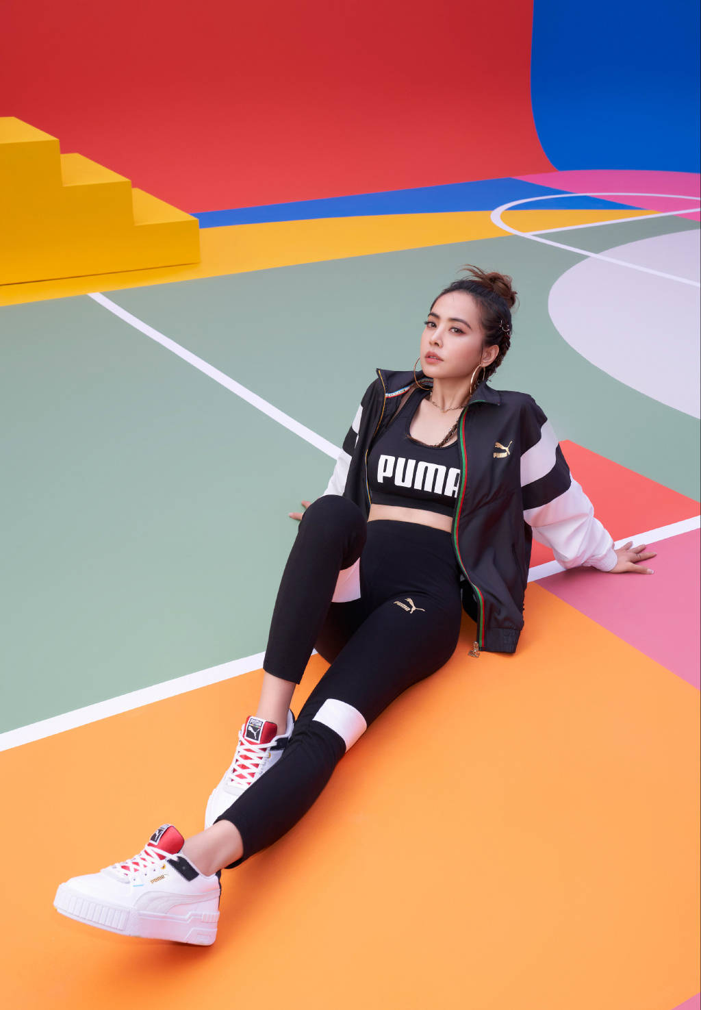 蔡依林身材保养得真好年近40岁穿紧身运动装双腿线条太完美