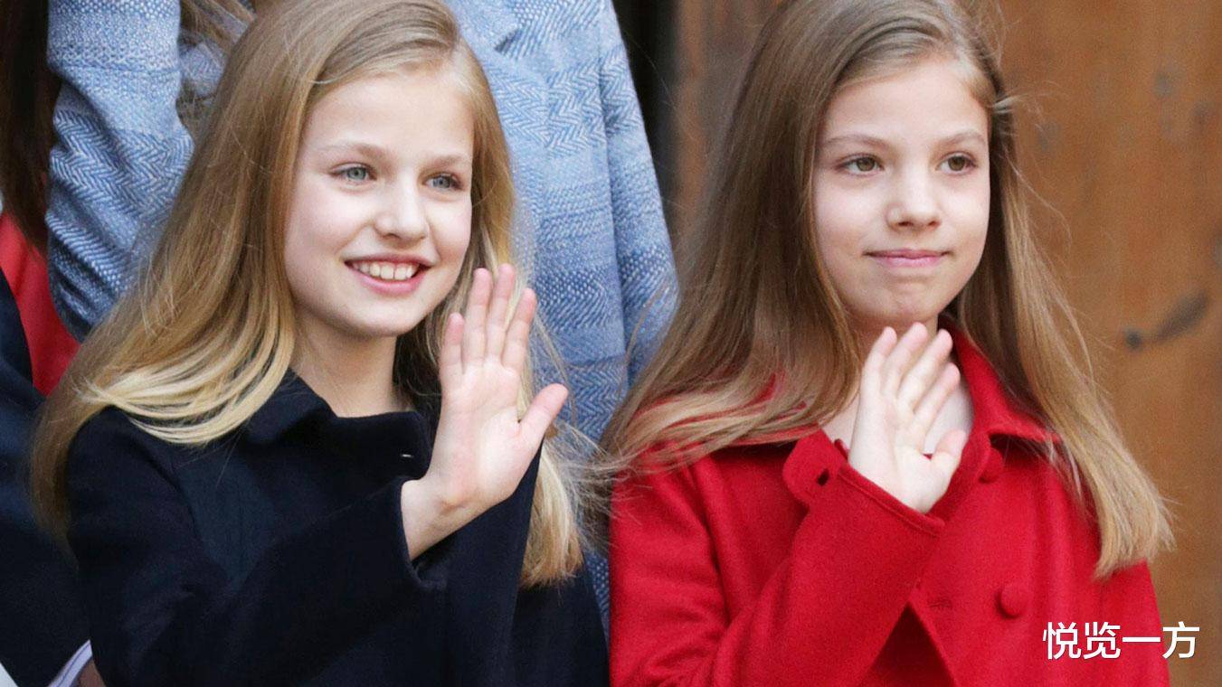 西班牙莱昂诺尔公主和索菲亚公主姐妹情深 同款表情很是吸睛
