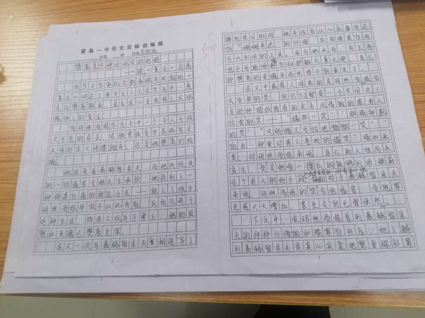 《大卫科波菲尔》《复活》影评训练