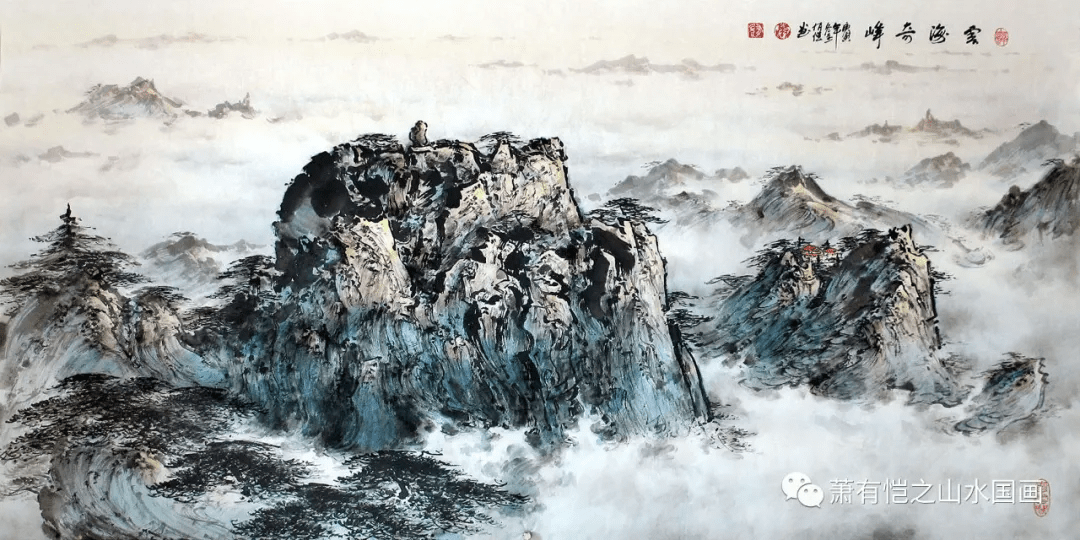 (13)《云海奇峰》(2010年)(14)《云海雄峰》(2008年)(15)《洞庭朝晖》