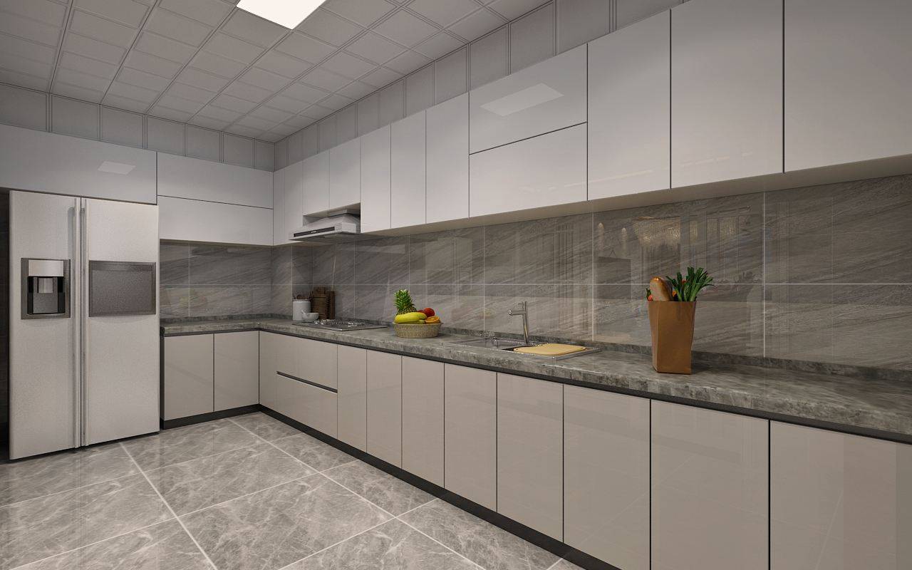 多少会遮挡住部分缝隙,同样的做法,就是在家具搬入之前做上美缝