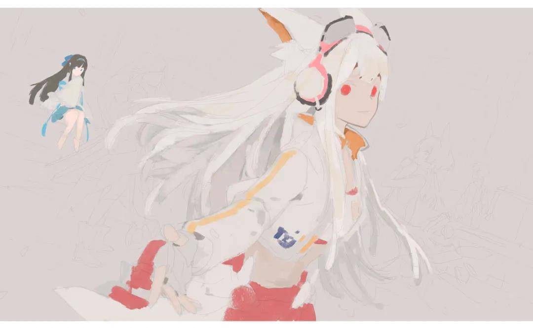 k大——插画师krenz的绘画过程参考