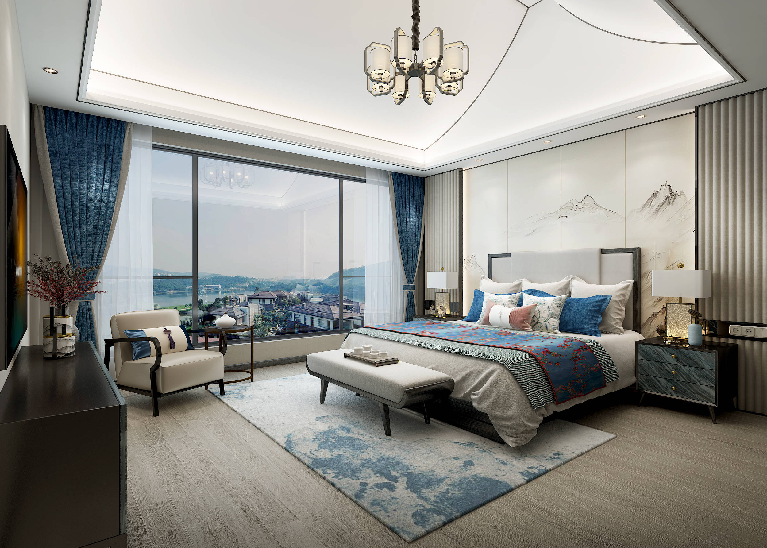 无锡别墅装饰|中堂院墅 300㎡ 禅意中式装修风格