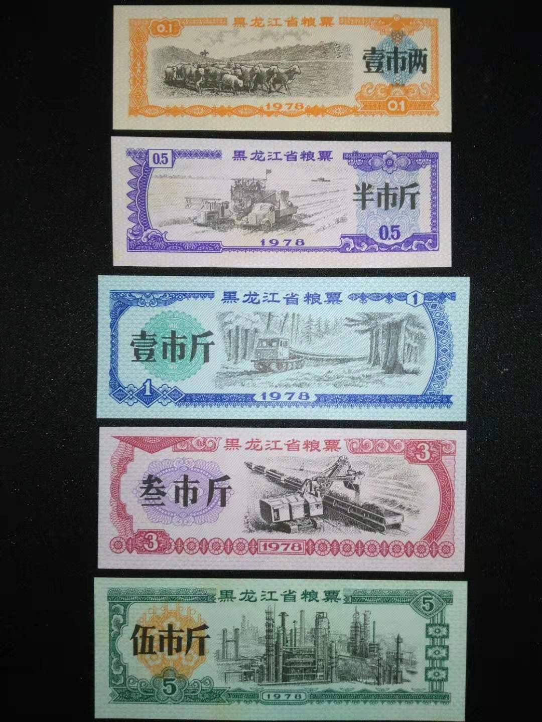 精品鉴赏——黑龙江省粮票一组