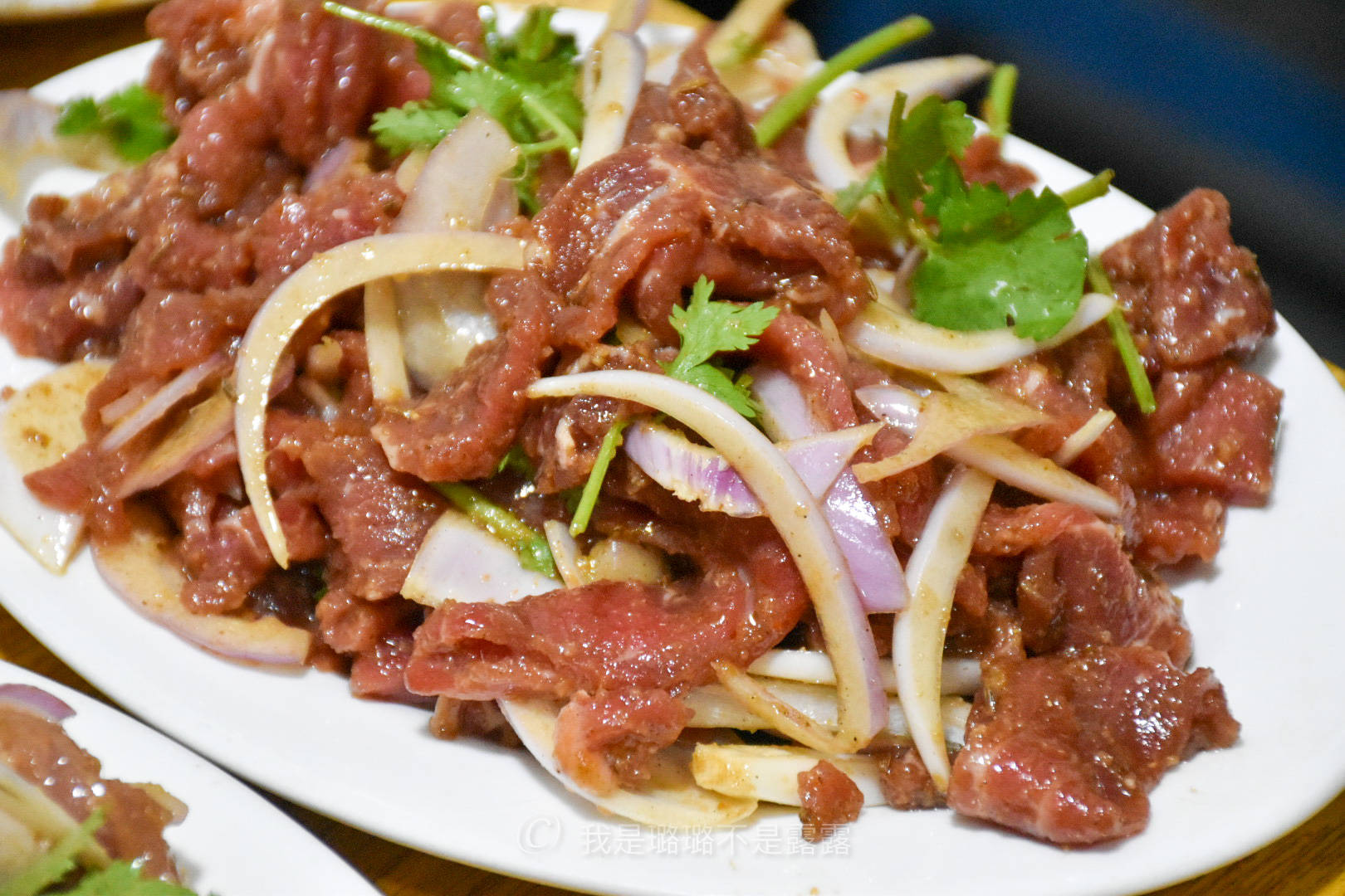 东北纸上烤肉,45元的一份牛肉,满满一大盘