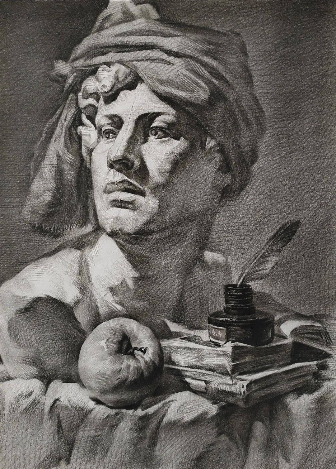 宅美术山东省模拟考考题范画示范作品你们绝对不能错过的作品