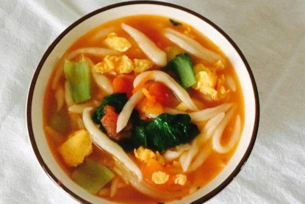 原创番茄鸡蛋剪刀面用剪刀就能做的面做法超简单