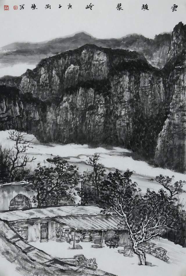 画作欣赏衡水学院刘栋教授秋季河北平山写生作品欣赏