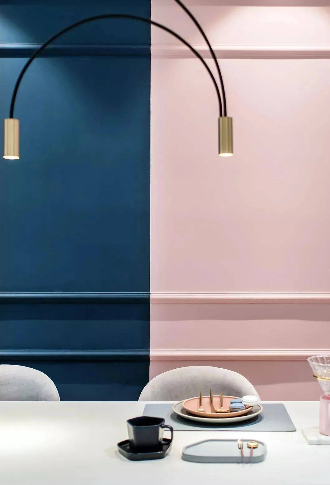 蓝 粉大胆配色,简约温馨的家具,情趣优雅舒适