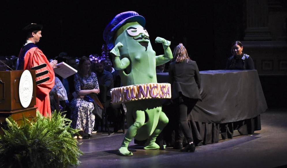 rocks a beret and a tutu like our beloved mascot, who embodies