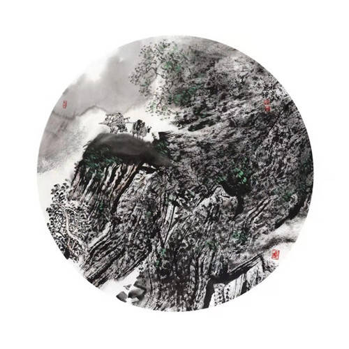著名国画家周祖光牛年山水画《晴耕雨读 云烟滋养》创作赏析