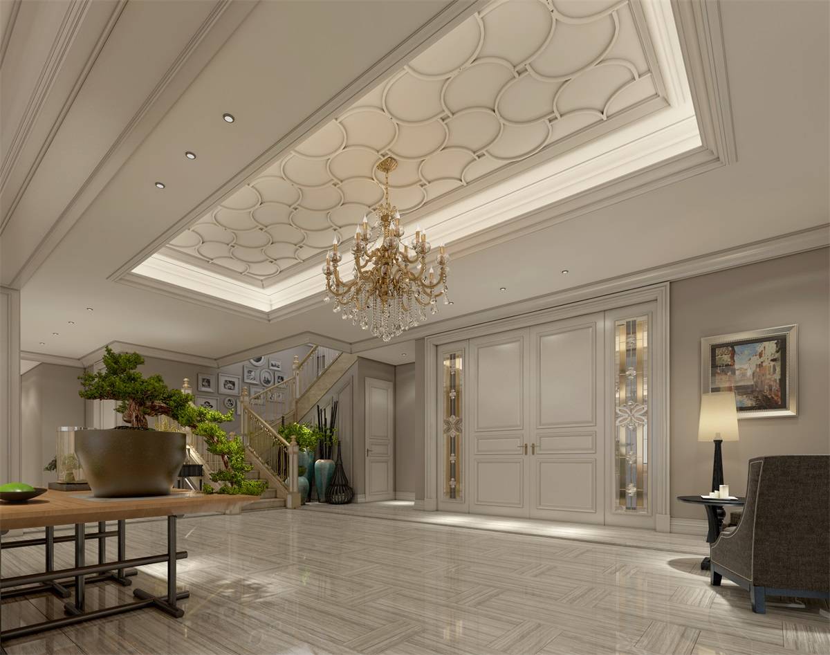 大连长海县私家别墅简欧装修恒点装饰独家设计