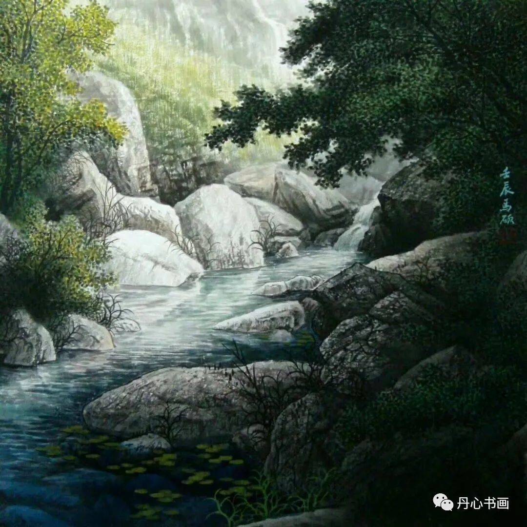 构图深远壮阔,笔法苍劲古拙|青年山水画家马硕