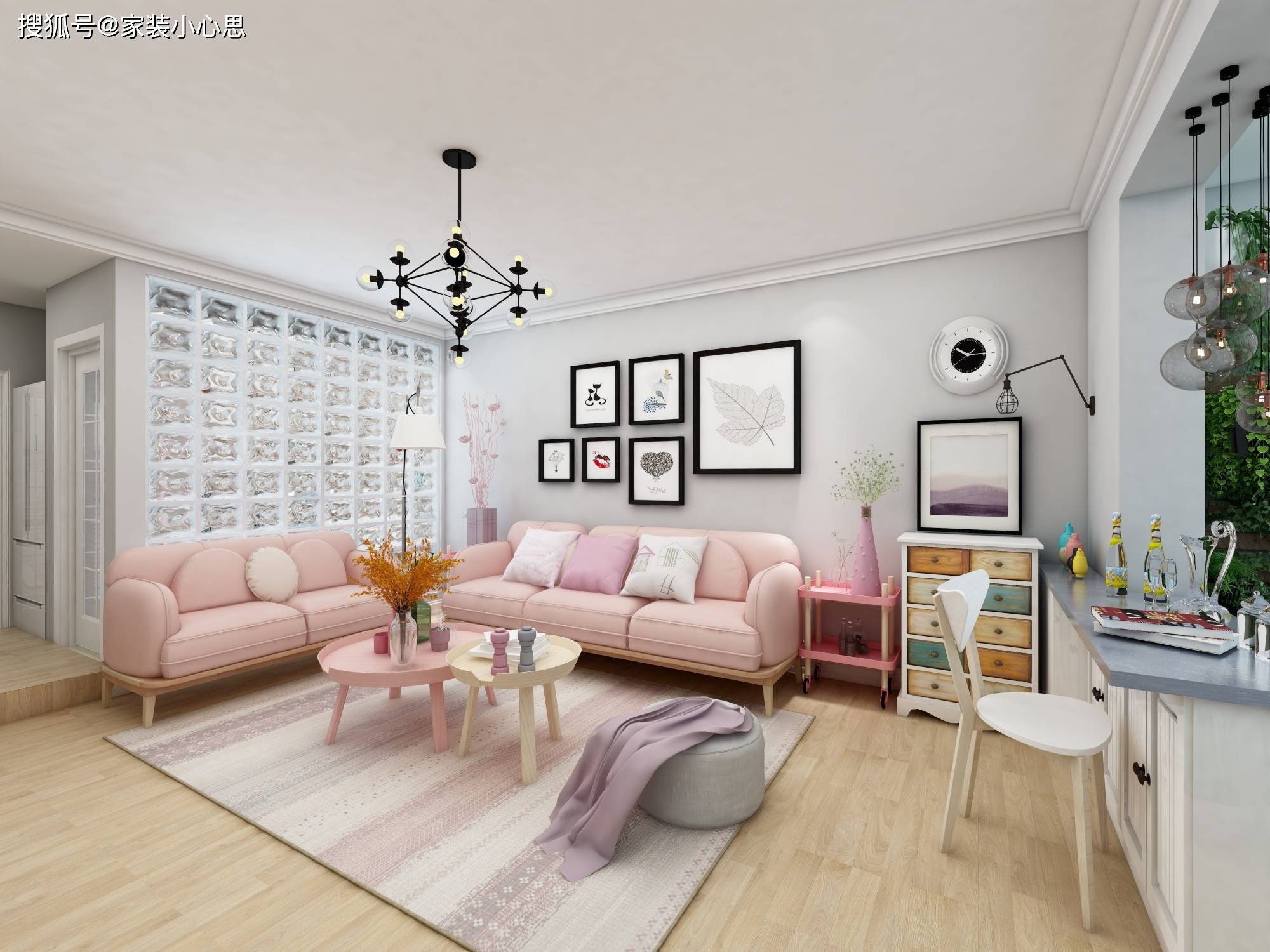 1,小户型客厅沙发二,小户型客厅家具窗帘颜色搭配也很重要,纯棕色遮光