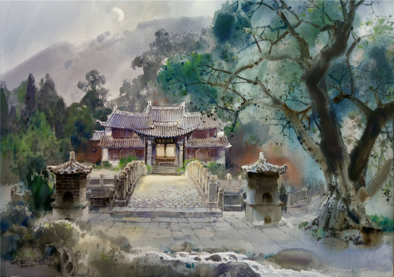 在这组水彩画里读懂大理