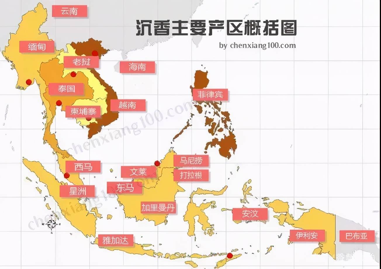 不同产地的沉香特征