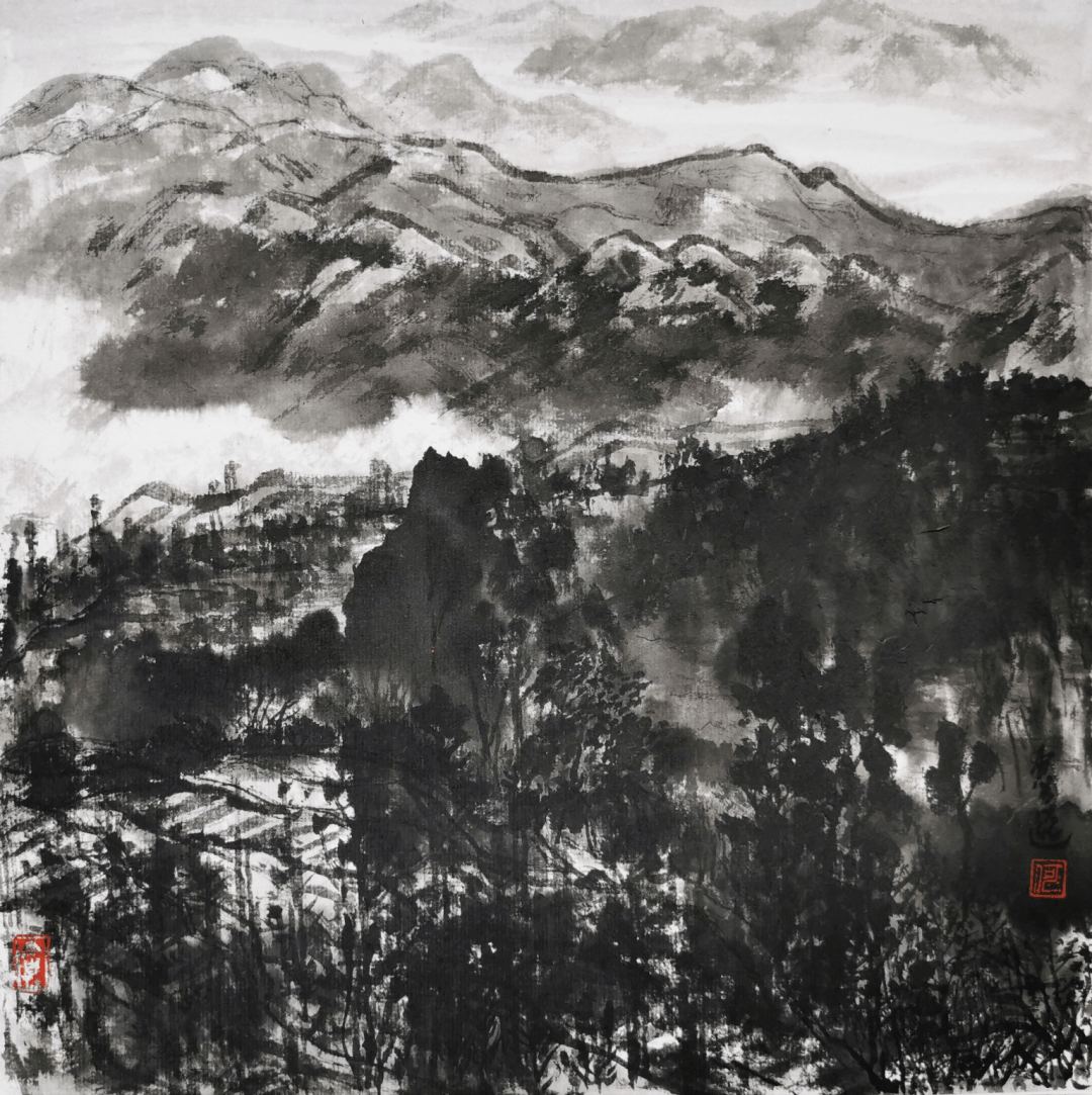 艺展中国何杰国画山水作品欣赏