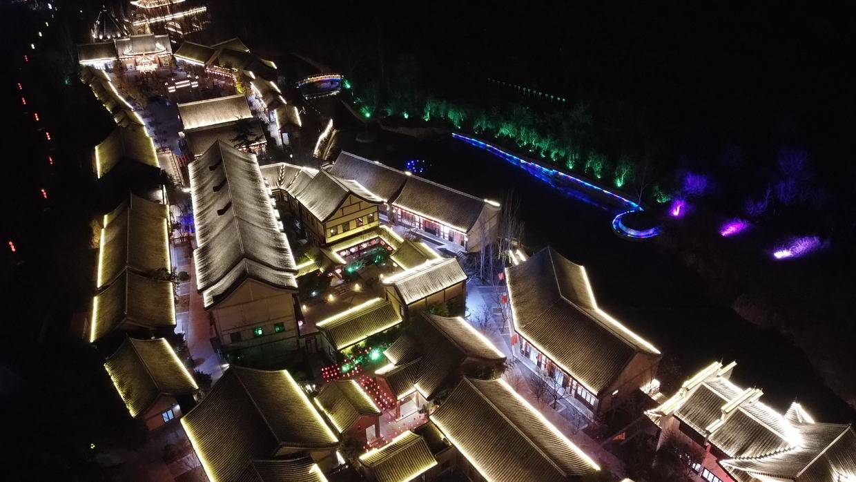 工作是工作,生活是生活丨河北石家庄西部长青德明古镇夜景欣赏