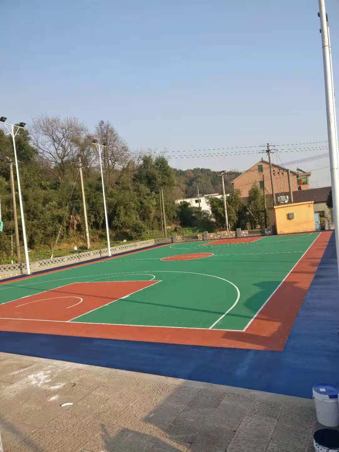 杭州萧山epdm塑胶篮球场 丙烯酸场地