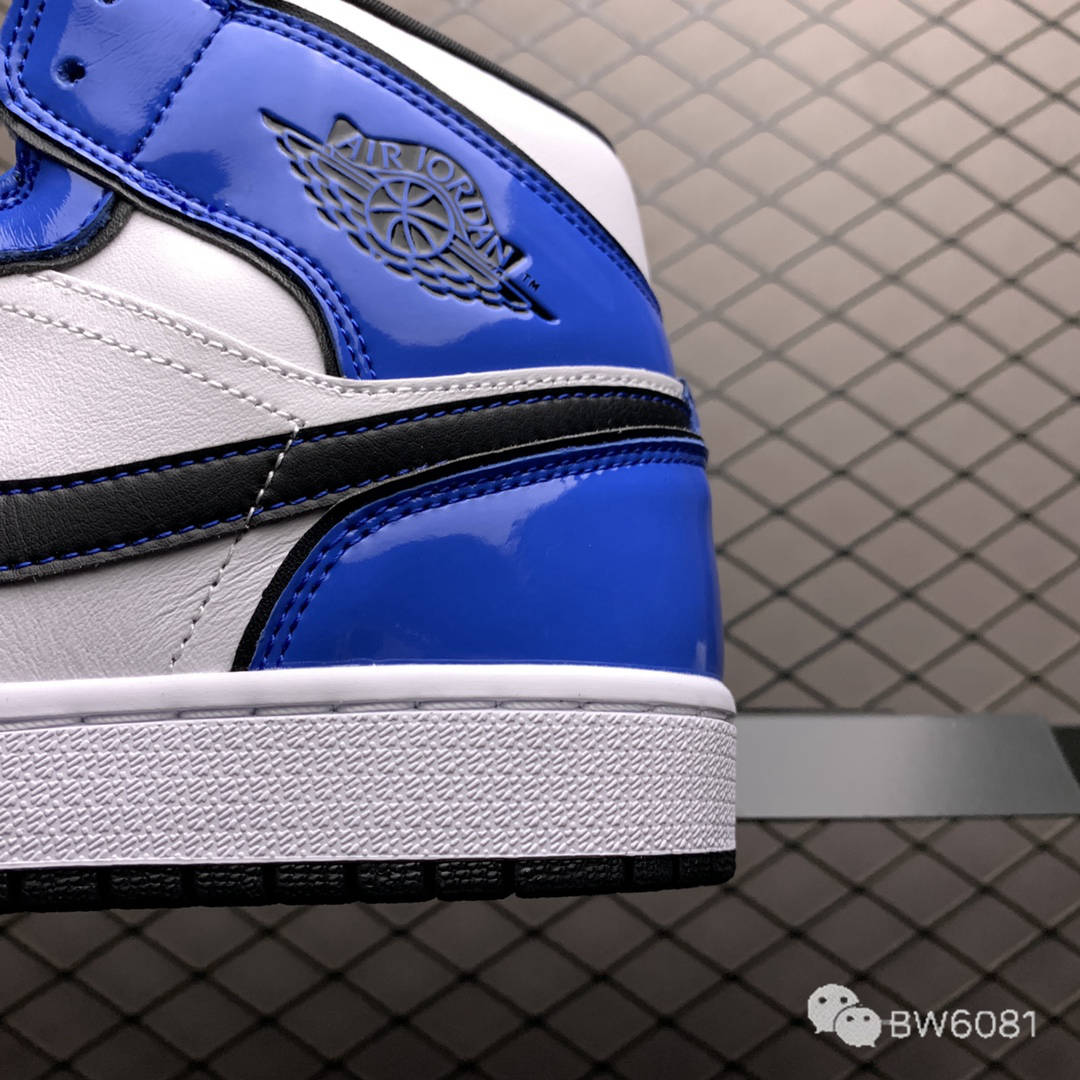 air jordan 1 mid aj1乔1中帮文化篮球鞋 二次元小闪电白蓝手稿 dd