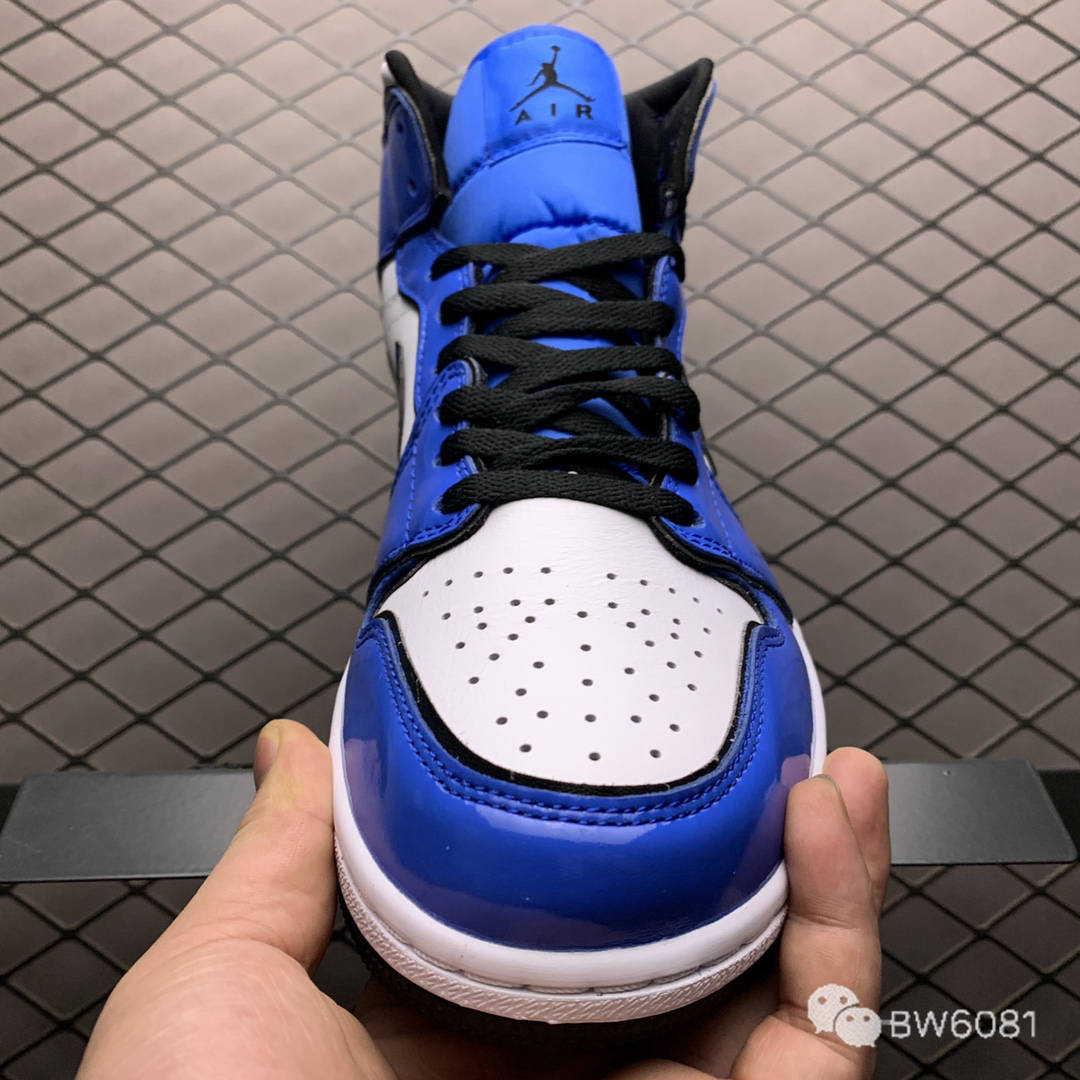 air jordan 1 mid aj1乔1中帮文化篮球鞋 二次元小闪电白蓝手稿 dd