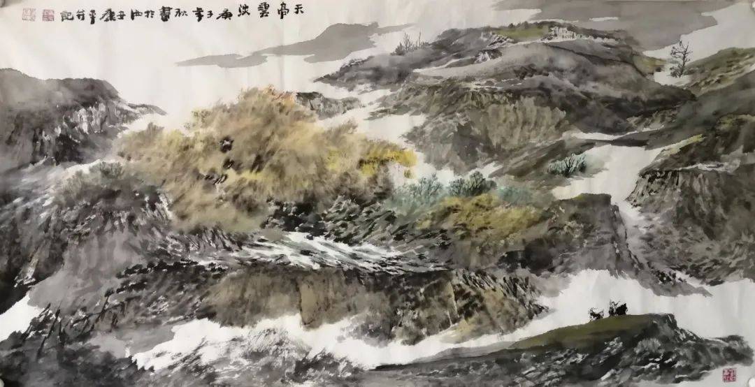 艺展中国康平国画山水作品欣赏