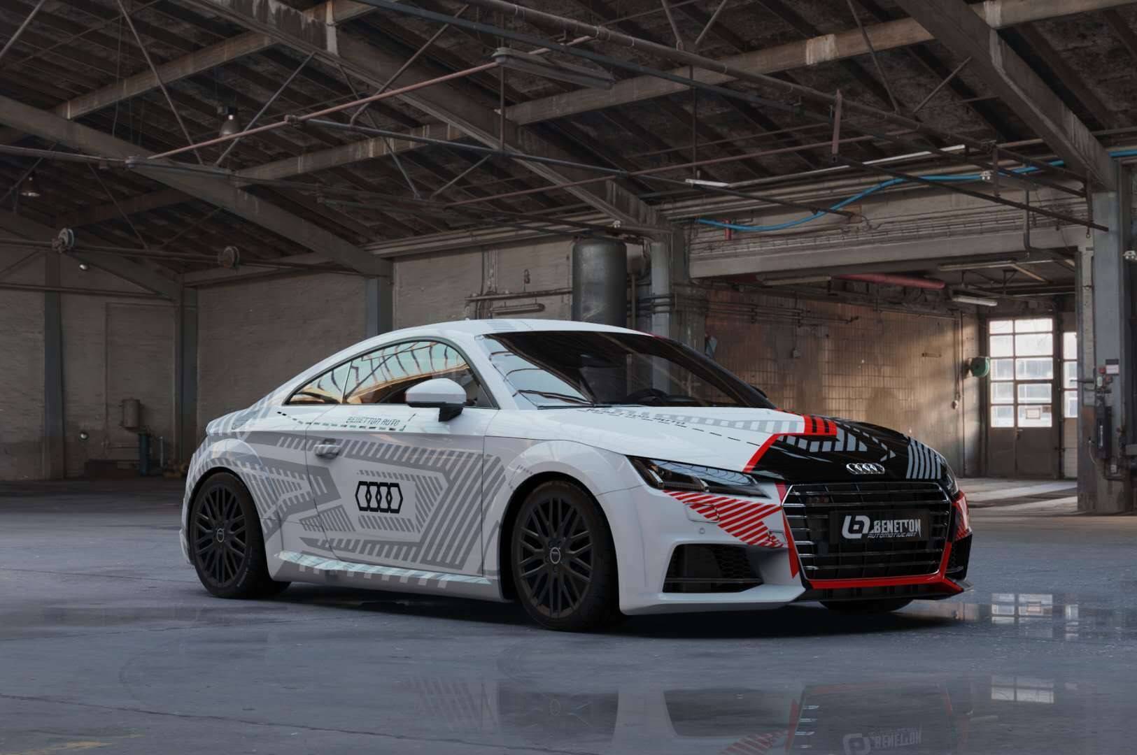 奥迪改色私人定制彩绘黑白系列