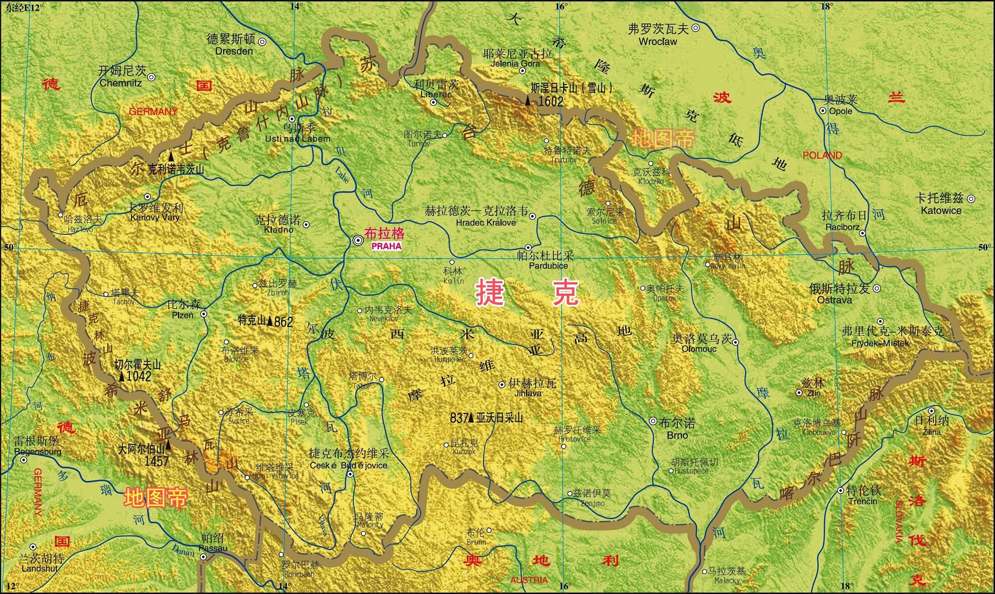 苏台德地图图片