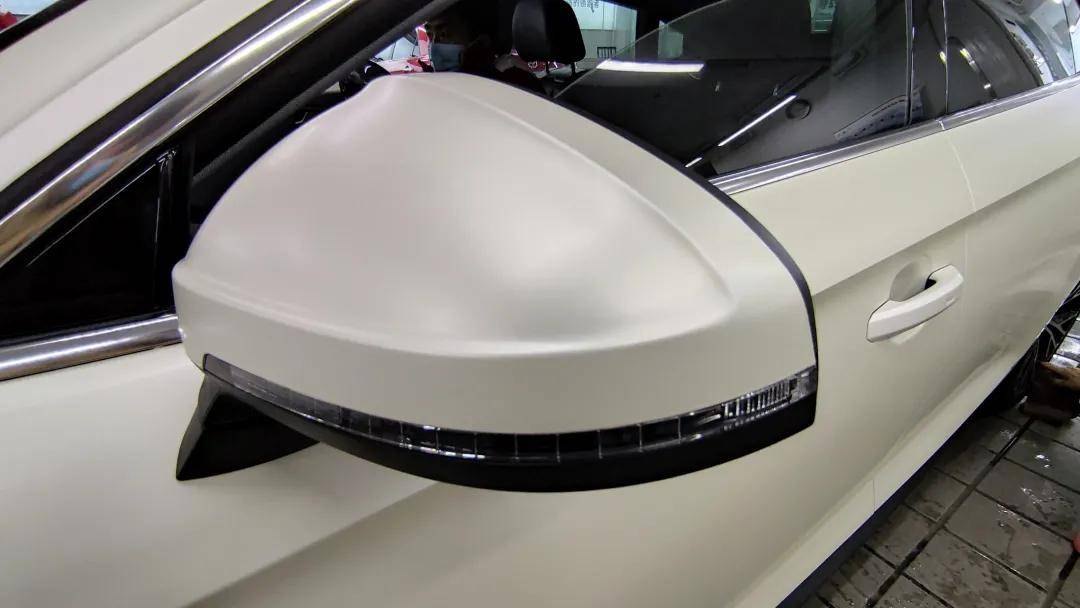沈阳汽车改色,奥迪a5改色陶瓷白,白如凝脂,典雅时尚