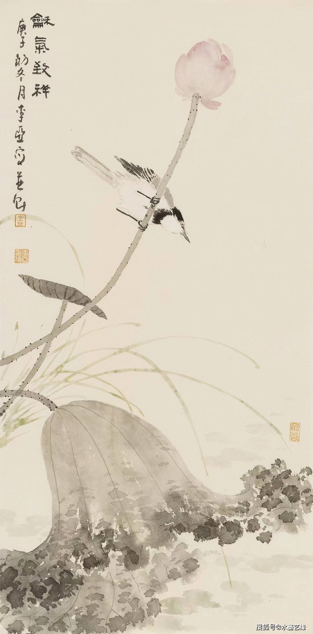 清风徐来墨上花开一著名画家李亚老师书画作品欣赏