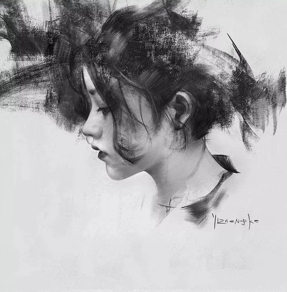 大神用ps画素描潇洒的笔触展现女性神韵狂吸8万粉