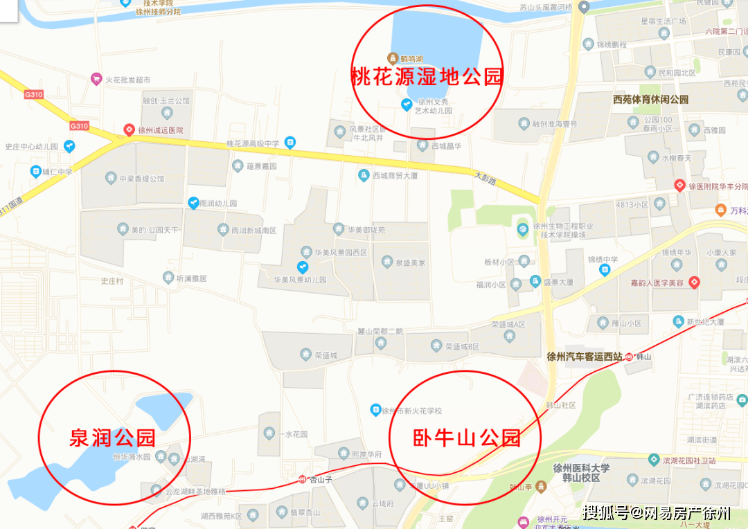 桃花源湿地公园,规划东至三环西路与g310交会处,西接故黄河南岸三环