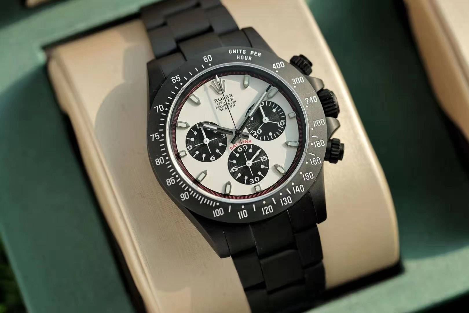 老k谈表:改装balken劳力士迪通拿保罗纽曼镀黑实物效果